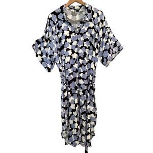 Monki Floral Shirt Dress Womens XL 1960s Funky Flowers Fairy Maximalist